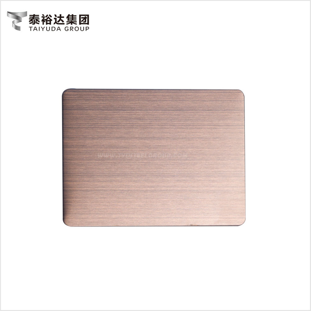 Hairline Titanium Brown Color 316 Stainless Steel Sheet for Interior Decoration