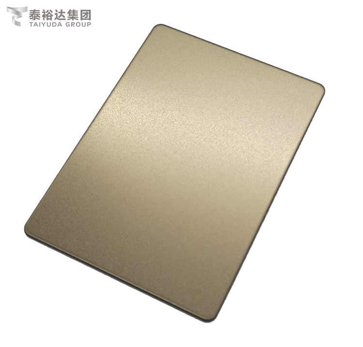 Hot-Selling 304 champagne gold bead blast cold rolled stainless steel sheet for building