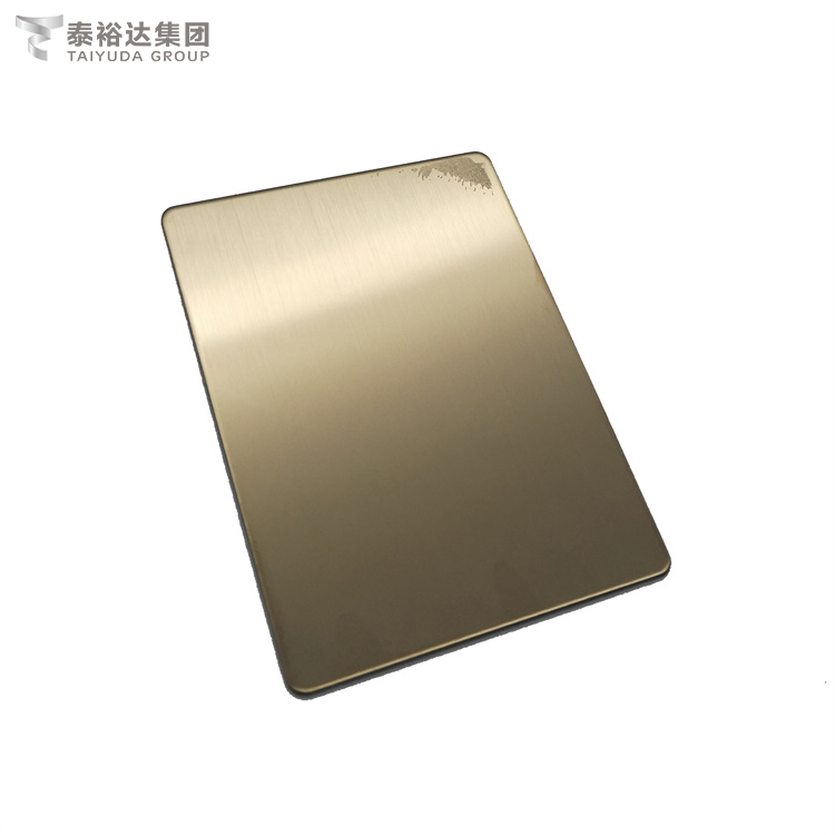 Best Standard 304 champagne HL cold rolled stainless steel plate