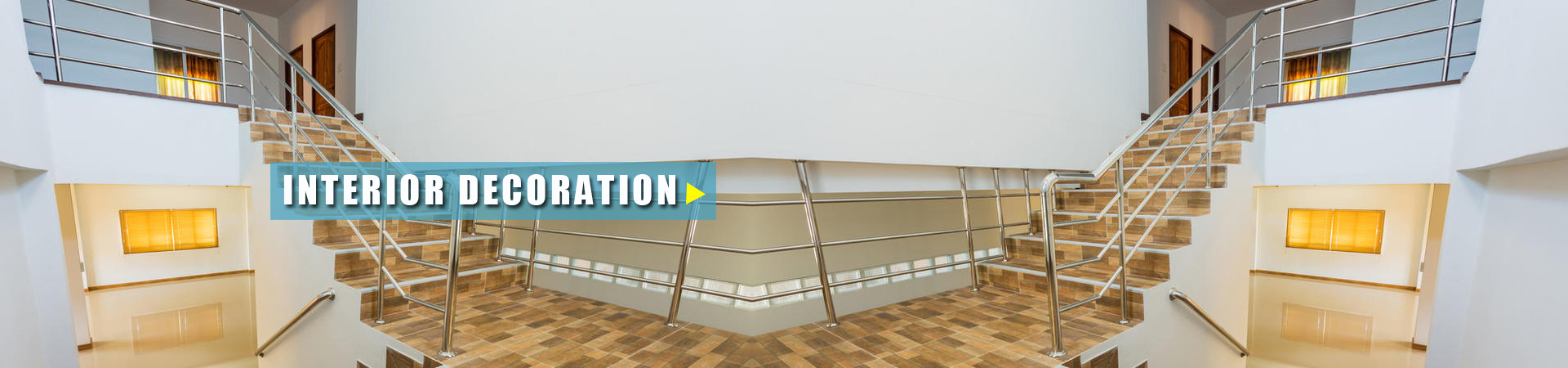 Stainless steel is used in interior decoration