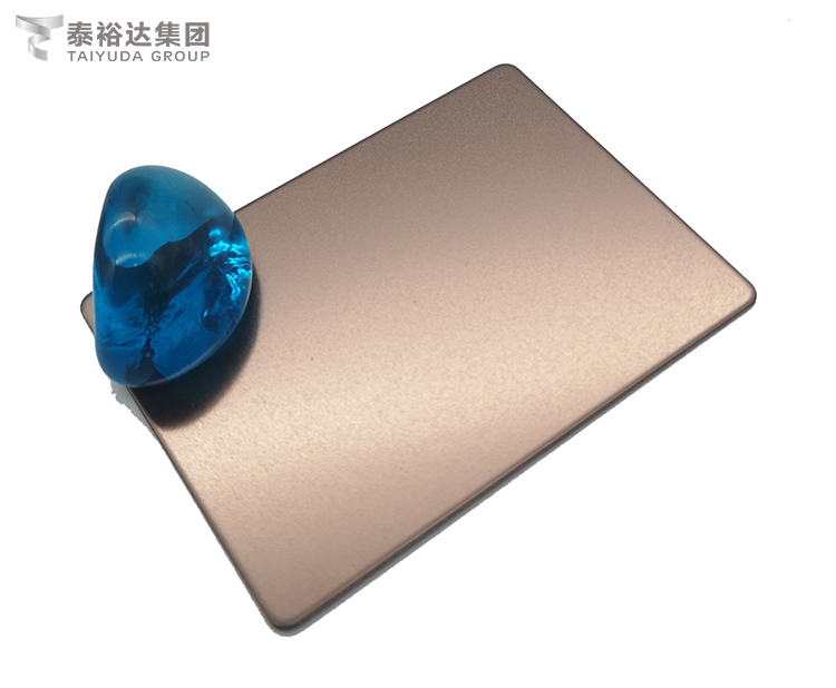 China Hot Sale 304 Cold Rolled Bead Blast Antique Brass Stainless Steel Plate