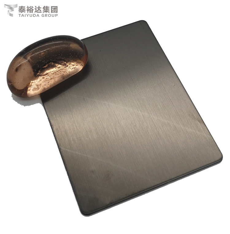 Black Color 304 Hairline Cold Rolled Stainless Steel Plate for Staircase