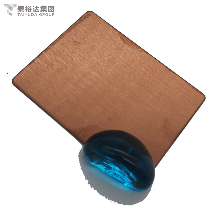 good quality copper color 304 HL cold rolled stainless steel plate for door